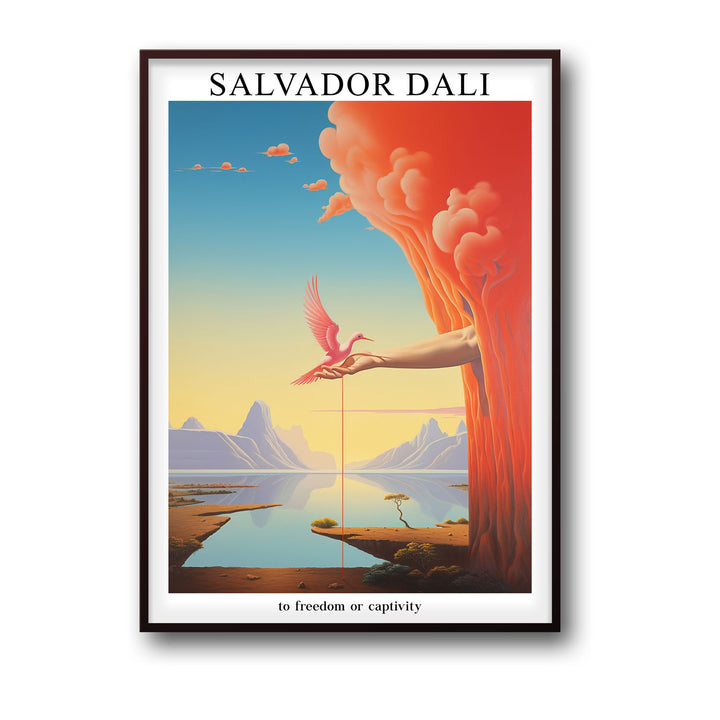 Unique to-freedom-or-captivity-salvador-dali- Beautiful framed art print available at Raremango