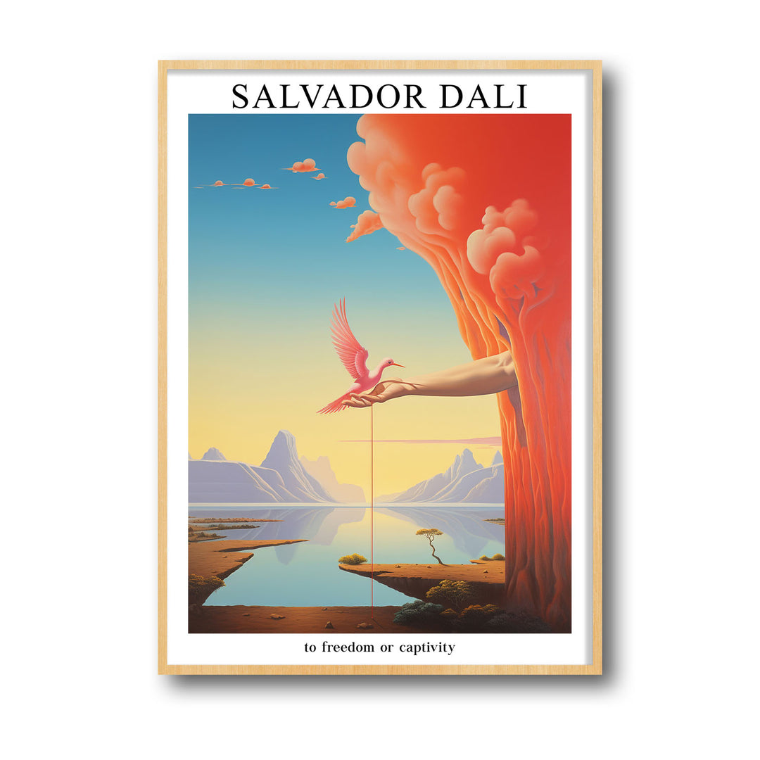 Unique to-freedom-or-captivity-salvador-dali- Beautiful framed art print available at Raremango