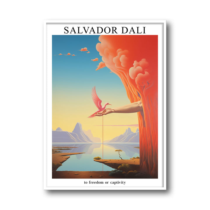 Unique to-freedom-or-captivity-salvador-dali- Beautiful framed art print available at Raremango