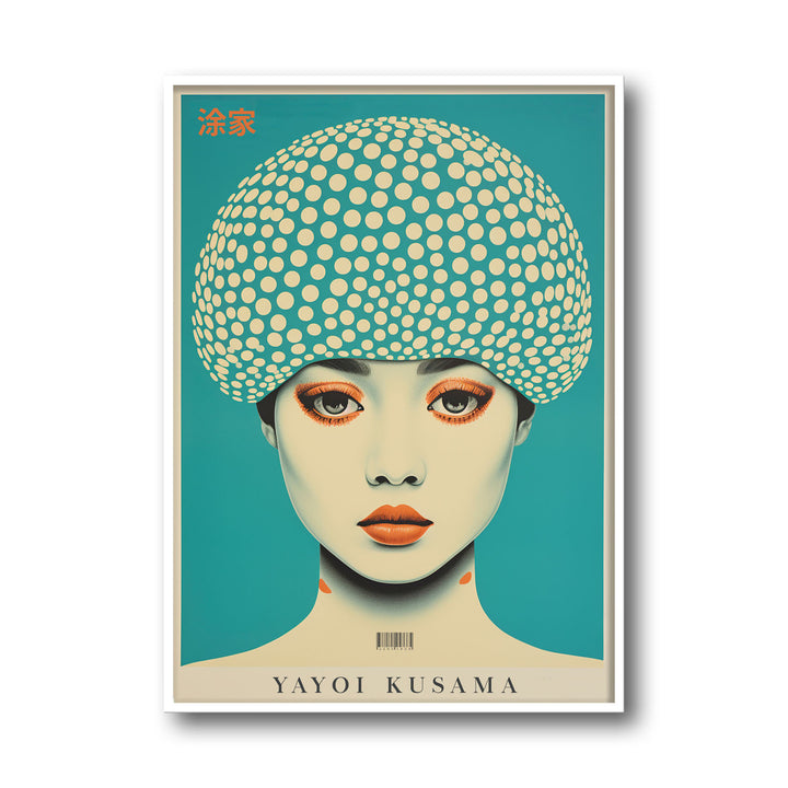 Unique dotted-woman-yayoi-kusama- Beautiful framed art print available at Raremango