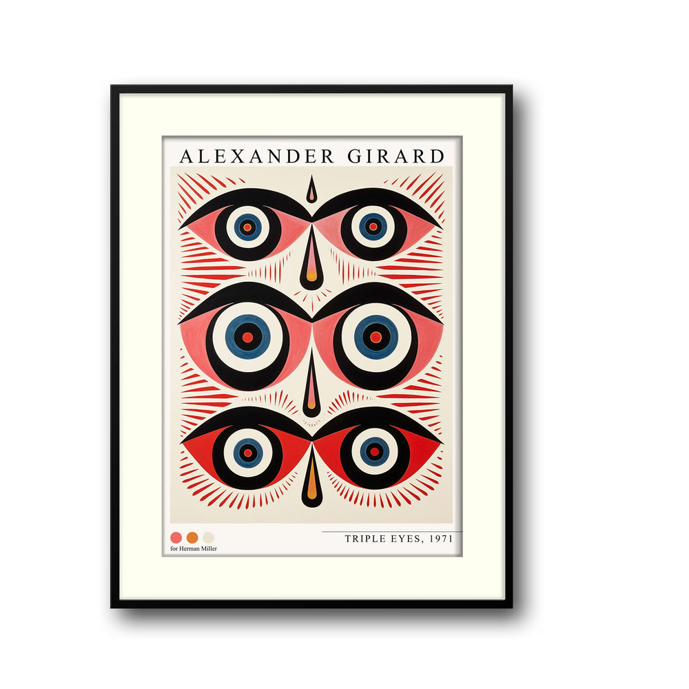 triple-eyes-alexander-girard canvas art - Shop art for home decor