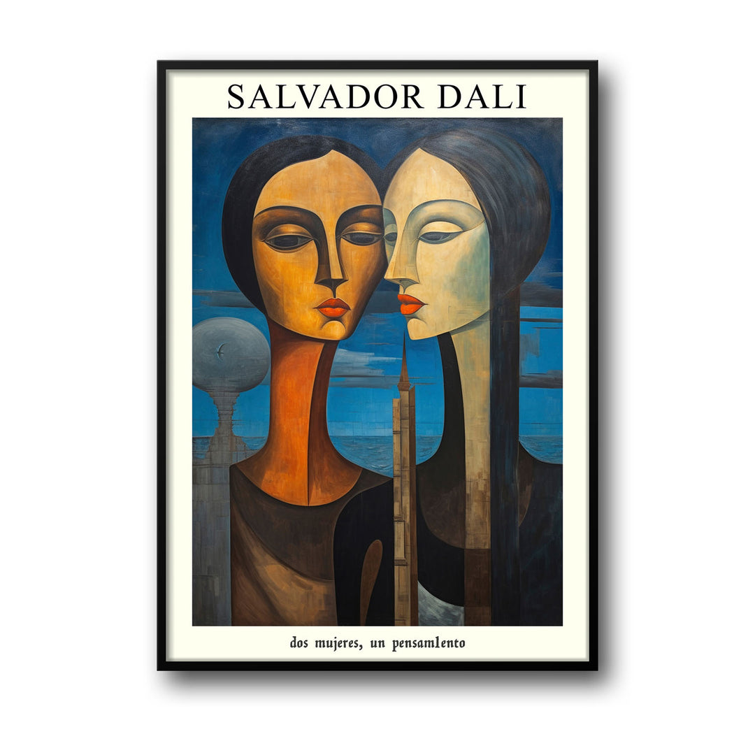 two-women-one-thought-salvador-dali canvas art - Shop art for home decor