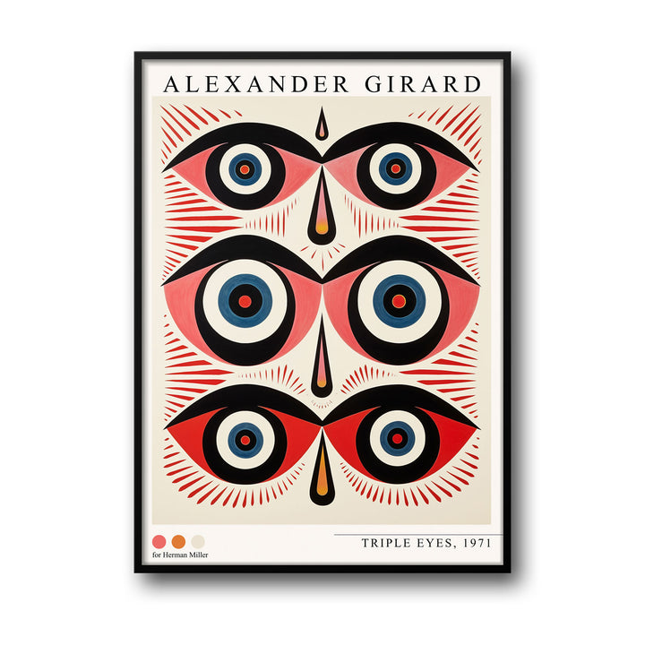 triple-eyes-alexander-girard canvas art - Shop art for home decor