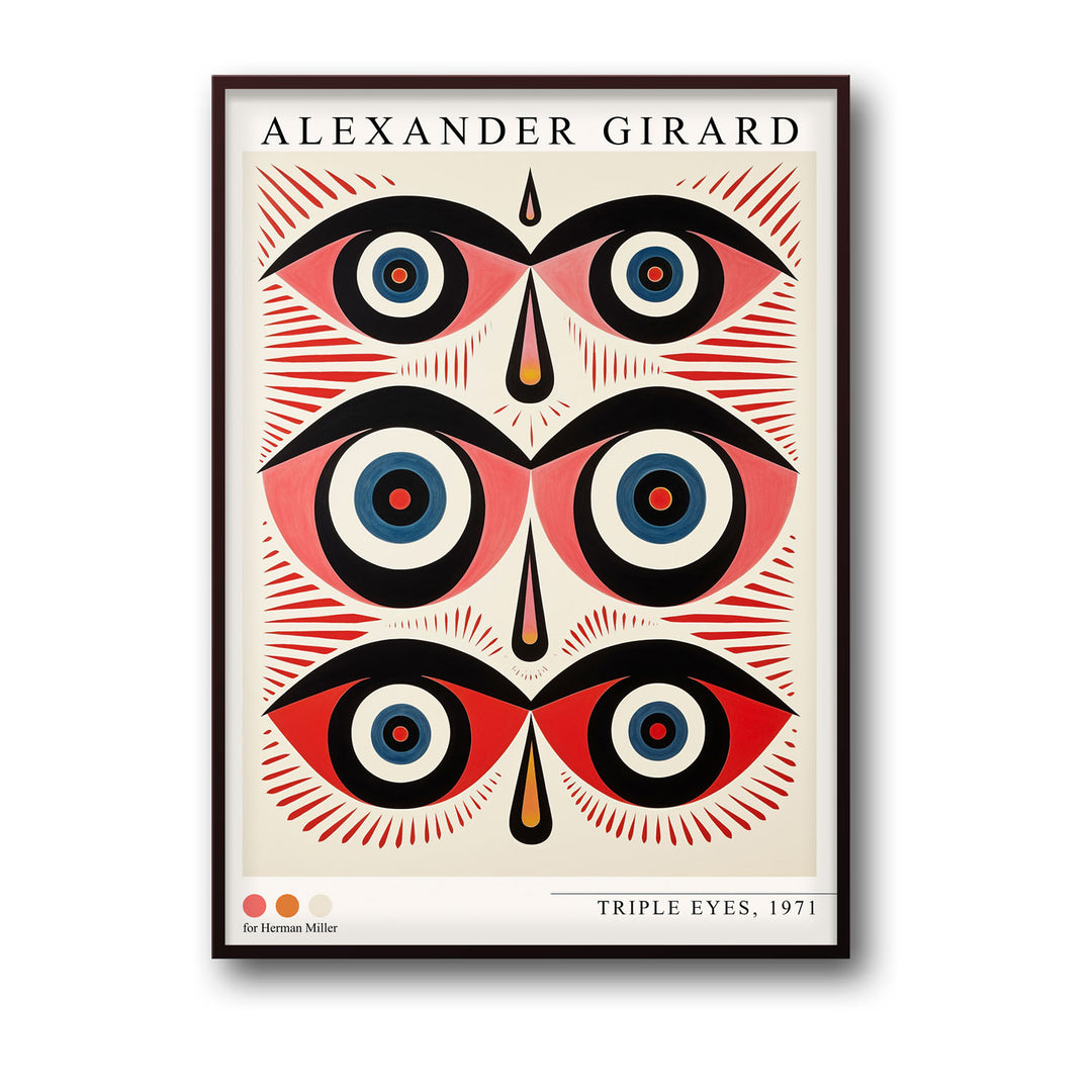 triple-eyes-alexander-girard canvas art - Shop art for home decor