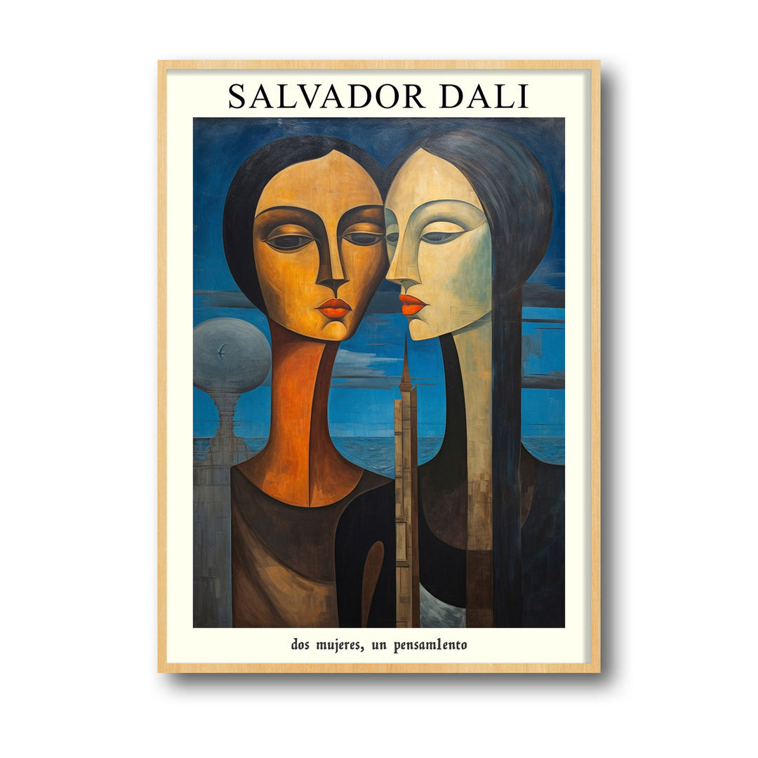 two-women-one-thought-salvador-dali canvas art - Shop art for home decor