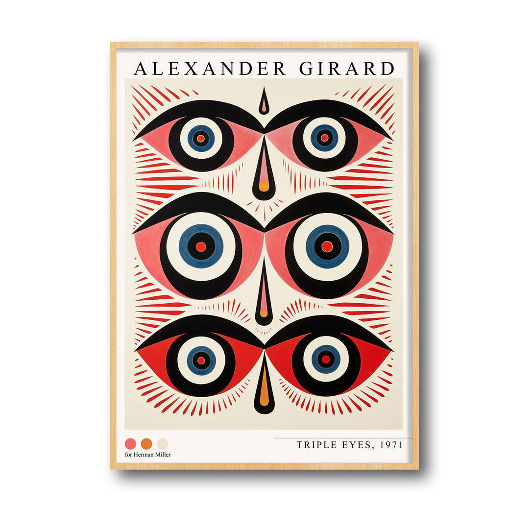 triple-eyes-alexander-girard canvas art - Shop art for home decor