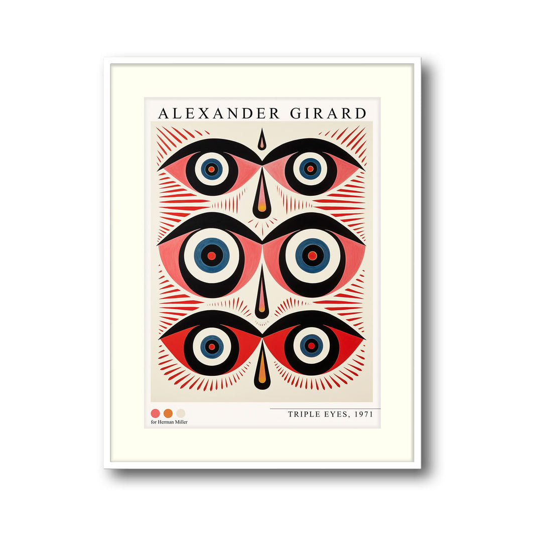 triple-eyes-alexander-girard canvas art - Shop art for home decor