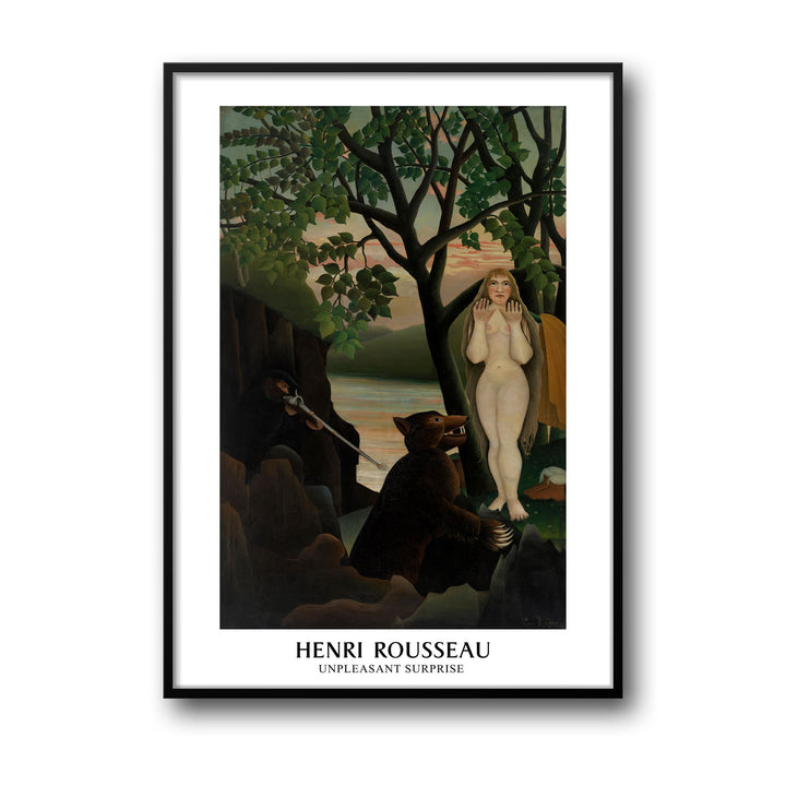 Unique unpleasant-surprise-henri-rousseau- Beautiful framed art print available at Raremango