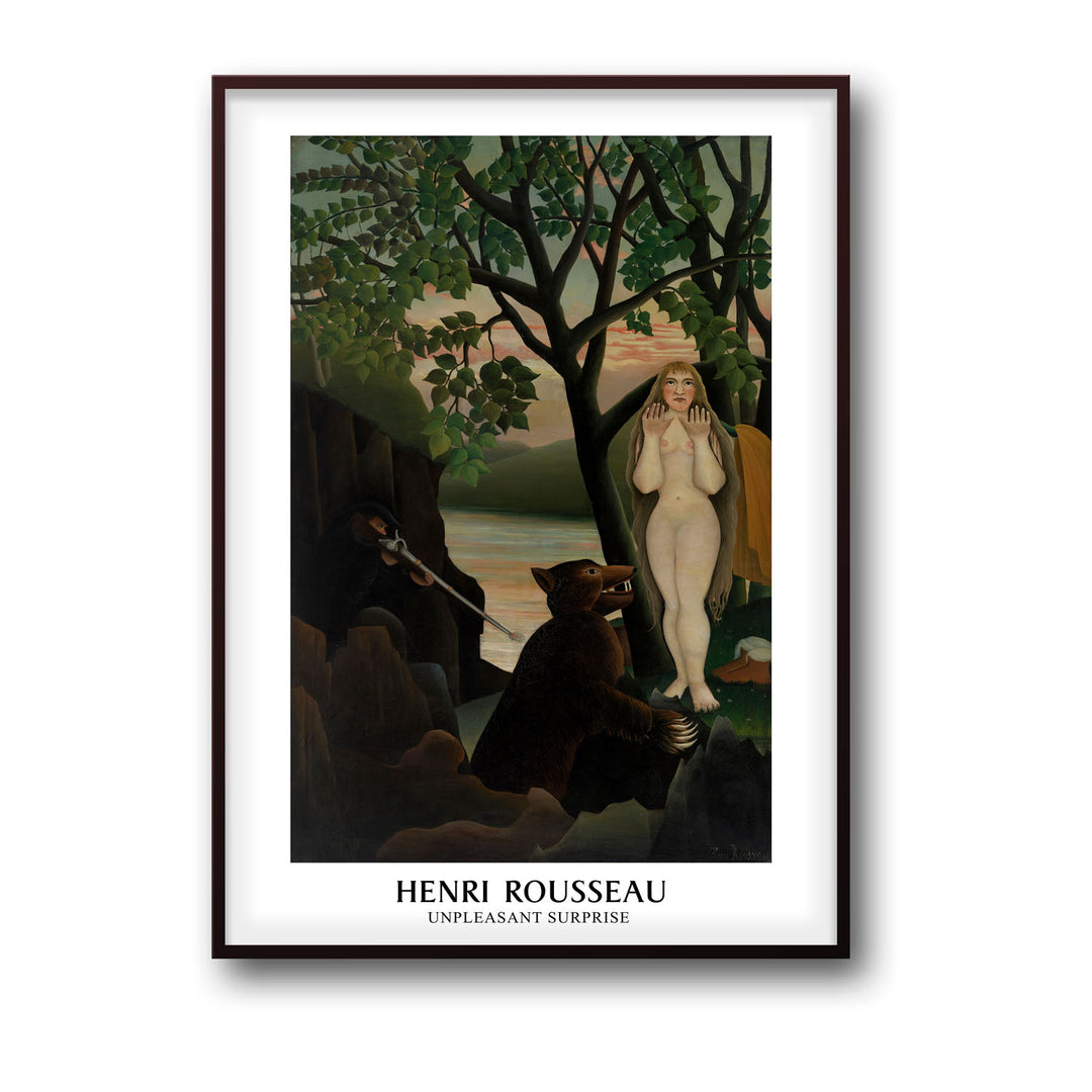 Unique unpleasant-surprise-henri-rousseau- Beautiful framed art print available at Raremango