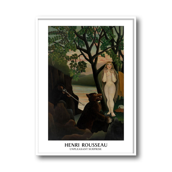 Unique unpleasant-surprise-henri-rousseau- Beautiful framed art print available at Raremango