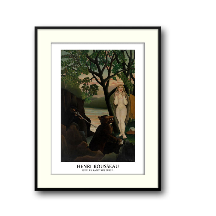 Unique unpleasant-surprise-henri-rousseau- Beautiful framed art print available at Raremango