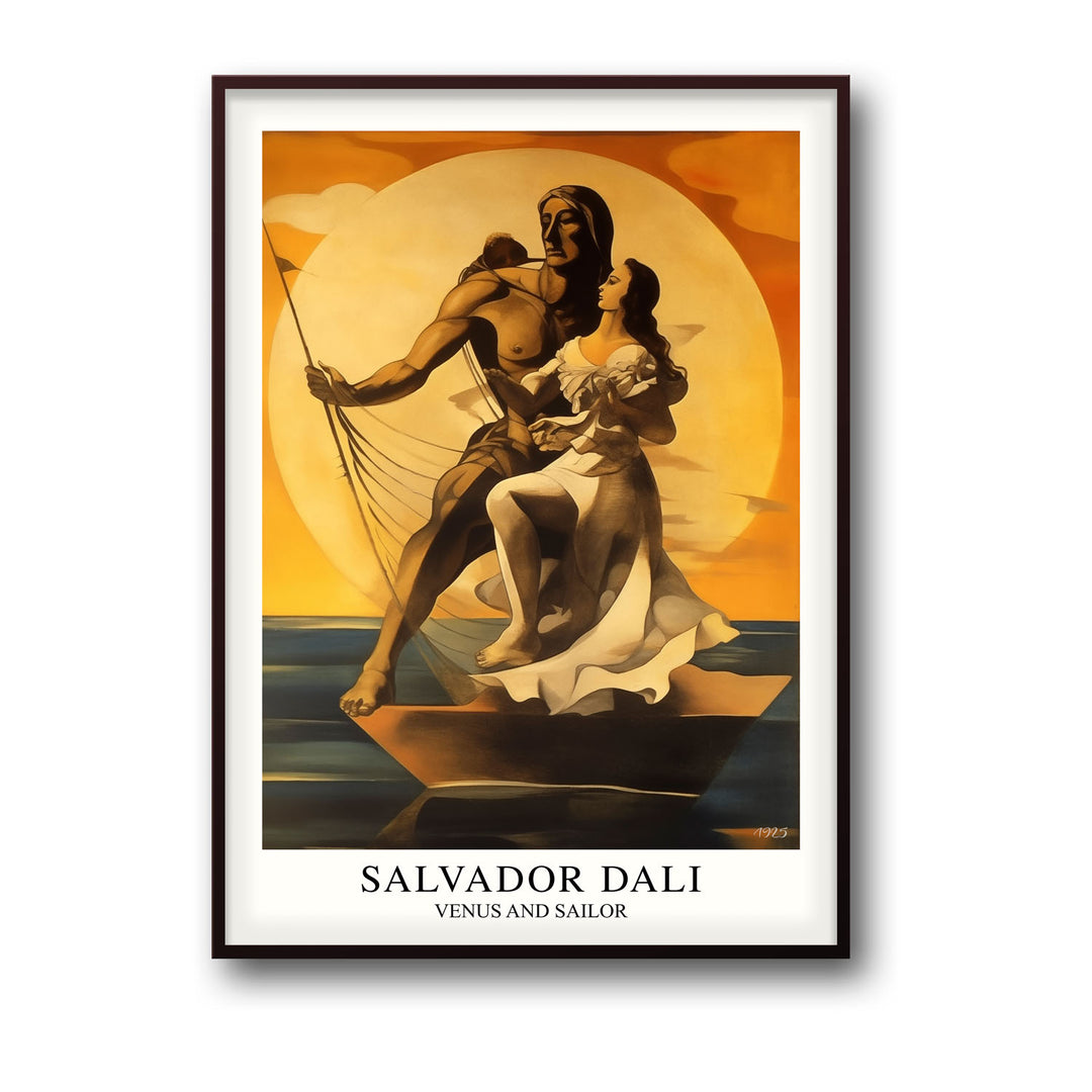 Unique venus-and-sailor-salvador-dali- Beautiful framed art print available at Raremango