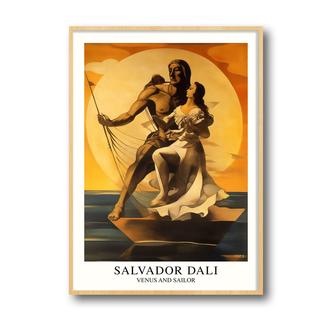 Unique venus-and-sailor-salvador-dali- Beautiful framed art print available at Raremango