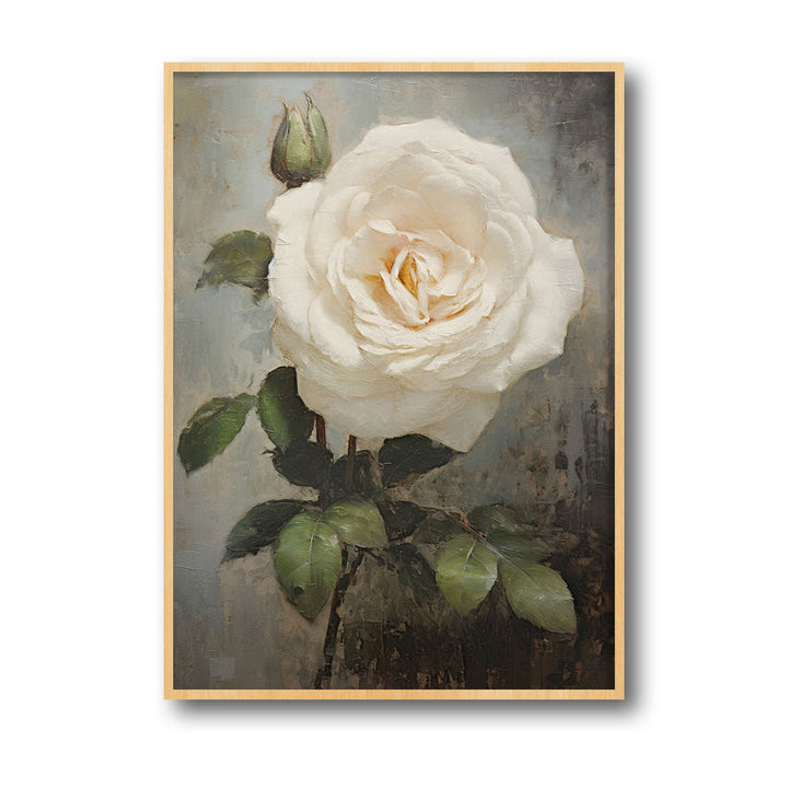 Unique white-rose- Beautiful framed art print available at Raremango