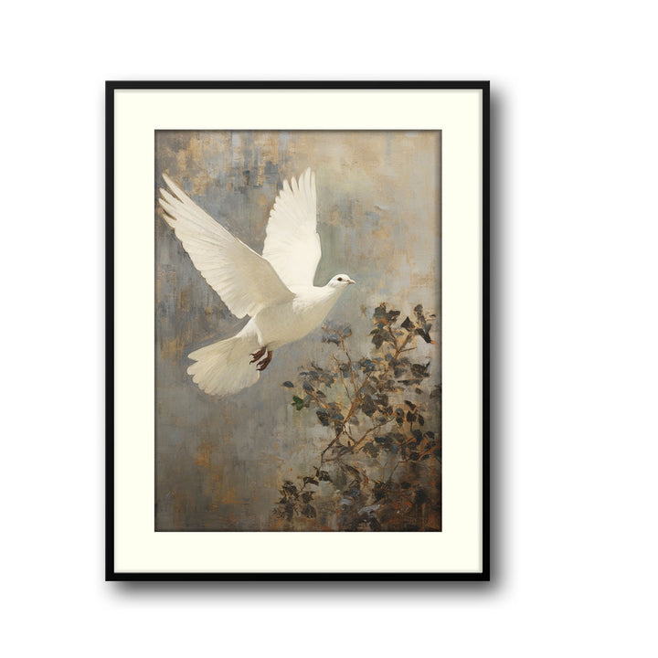 Unique winged-dove- Beautiful framed art print available at Raremango