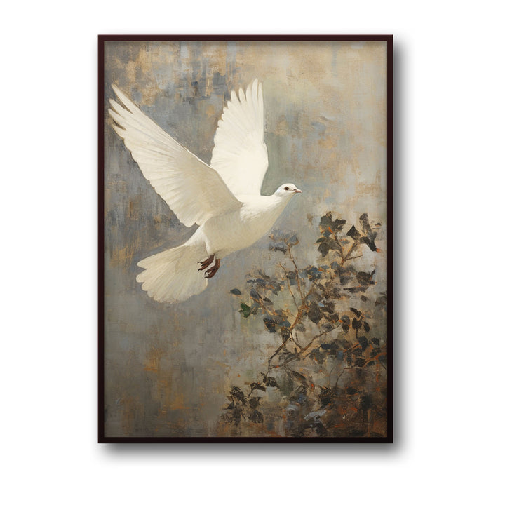 Unique winged-dove- Beautiful framed art print available at Raremango