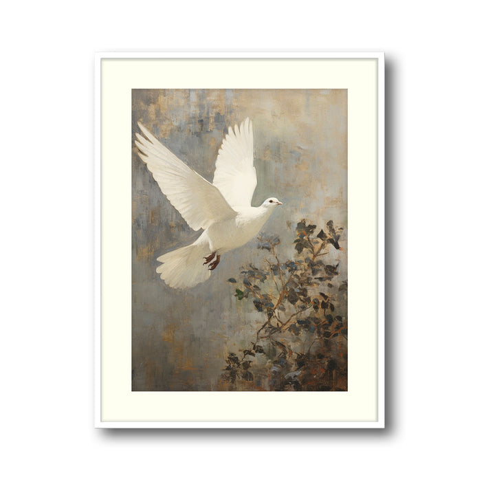 Unique winged-dove- Beautiful framed art print available at Raremango