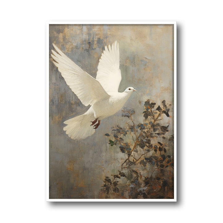 Unique winged-dove- Beautiful framed art print available at Raremango