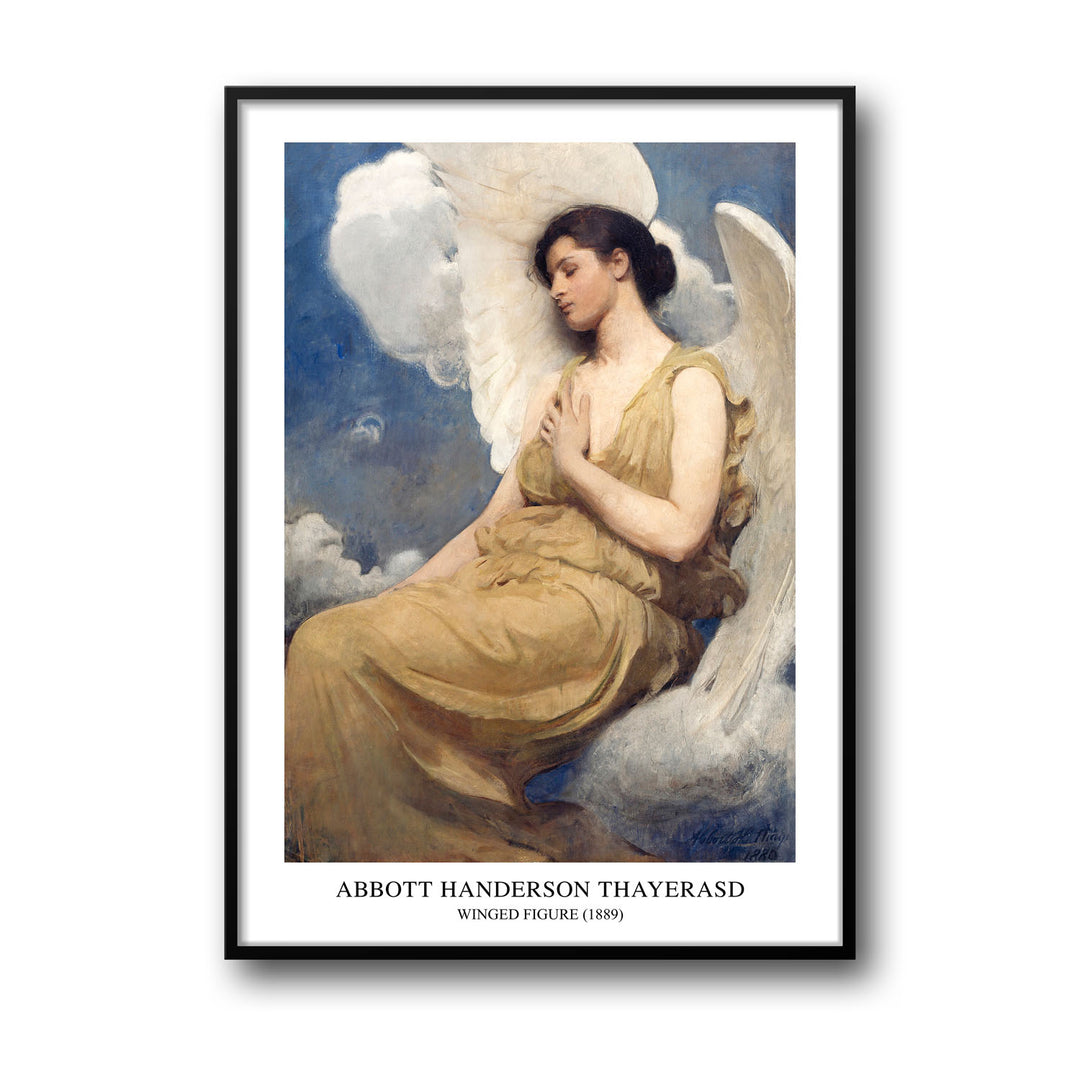 Unique winged-figure-abbott-handerson-thayer- Beautiful framed art print available at Raremango