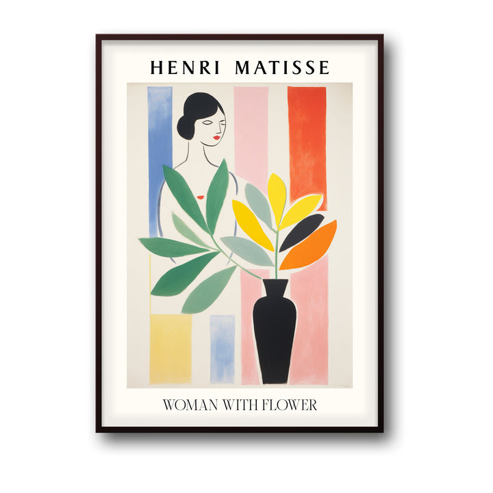 Unique woman-with-flower-henri-matisse- Beautiful framed art print available at Raremango